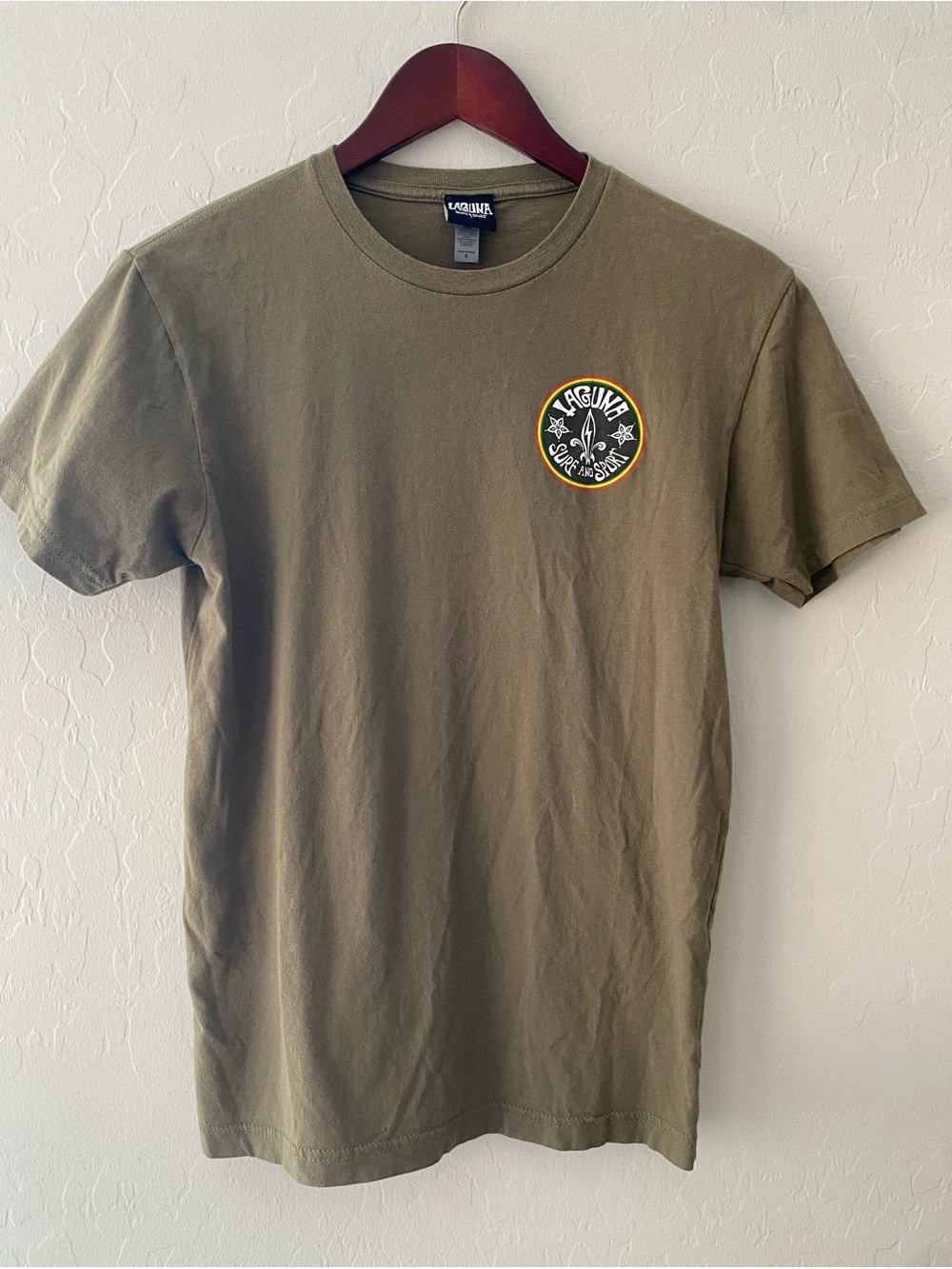 Laguna Surf & Sport Graphic T Shirt Small Olive Green California Beach Wear⁠